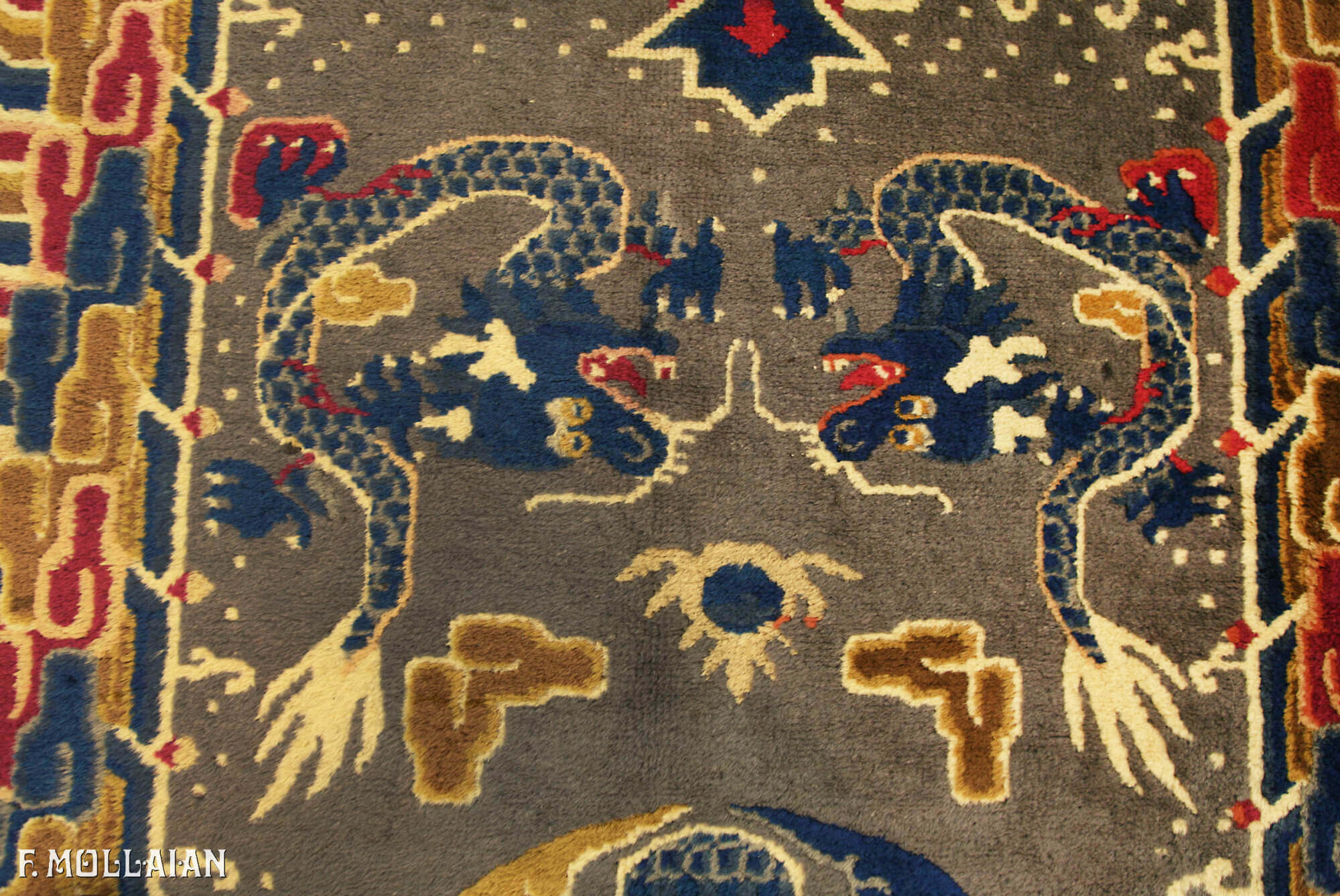 Antique Chinese Ningxia Rug (206x129 cm)